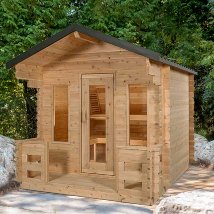 Dundalk Leisurecraft CT Georgian Cabin Sauna with Porch (Wood Burning)