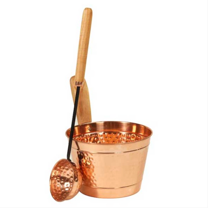 Rento Copper Sauna Bucket W/Ladle