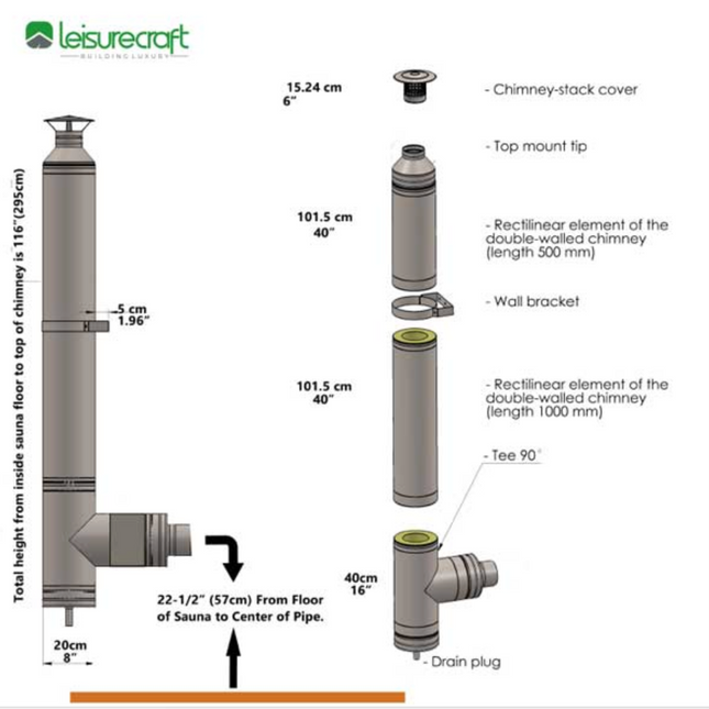 Chimney Set for out the Side