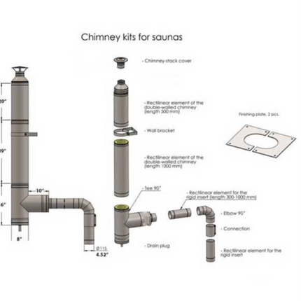 Chimney Set for out the Side with Elbow