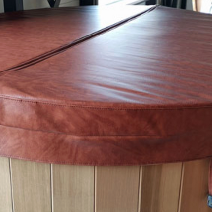 7' Hot Tub Cover - Teak