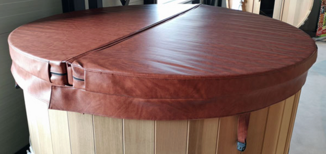 7' Hot Tub Cover - Teak